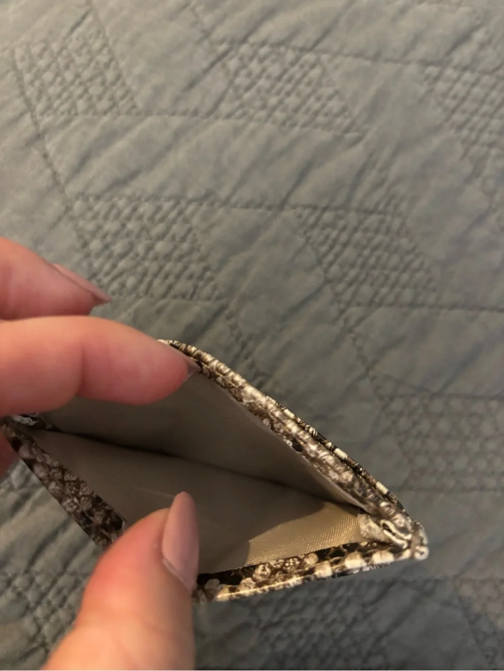 G By Guess Snake-Print Card Holder